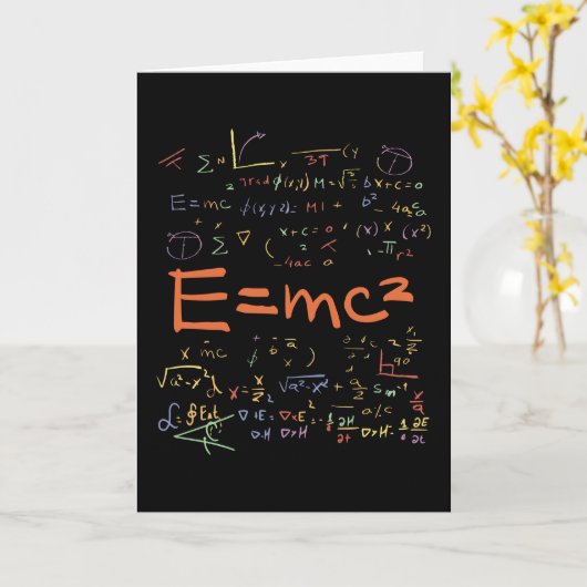 Carte Physique et formules mathématiques EMC2 (Fleur jaune)
