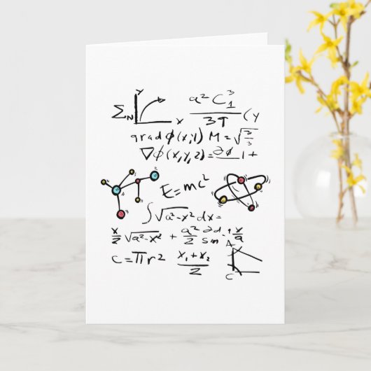 Carte Physique Math Formule Enseignant Molécules étudian (Fleur jaune)
