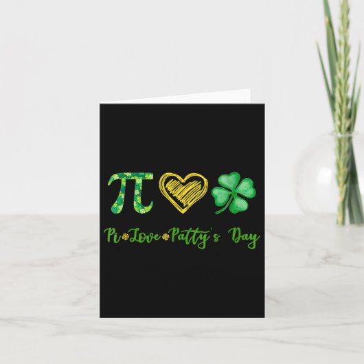 Carte Pi Amour Trèfle Fête de la Saint-Patrick Prof de M (Devant)