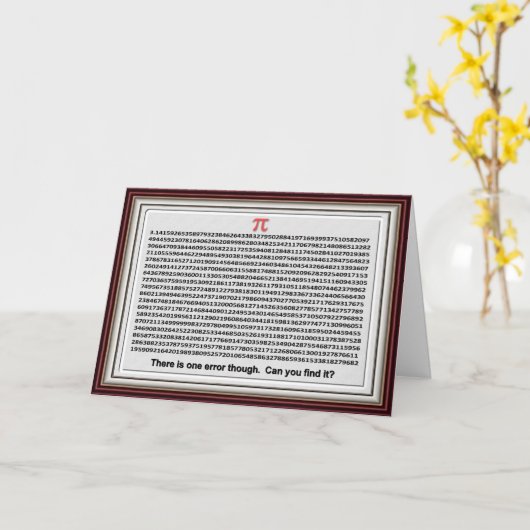 Carte Pi Day - FUN (Fleur jaune)