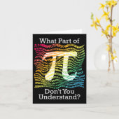 Carte Pi Day Math enseignant Étudiant Rainbow Pi Symbole (Fleur jaune)