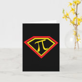 Carte Pi Day Superpi Pi Superhero Mathématiques enseigna (Fleur jaune)