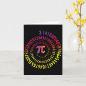 Carte Pi Jour Math Geek Nerd 3.1415 Numéro Irrationnel P (Fleur jaune)