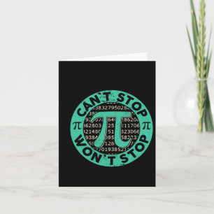 Carte Pi ne peut pas arrêter Pi Wont Arrêter Math Pi Day