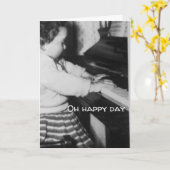 Carte Piano de Birthday (Fleur jaune)