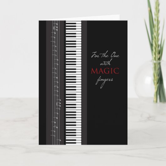 Carte Piano des doigts magiques Joyeux anniversaire (Devant)