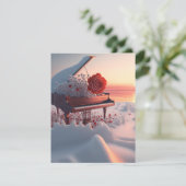 Carte Piano d'hiver Red Rose (Debout devant)