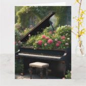 Carte Piano en Fleur - peinture jardin (Fleur jaune)