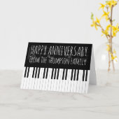 Carte Piano Music Joyeux Anniversaire (Fleur jaune)