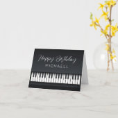 Carte Piano Noir Et Blanc (Fleur jaune)