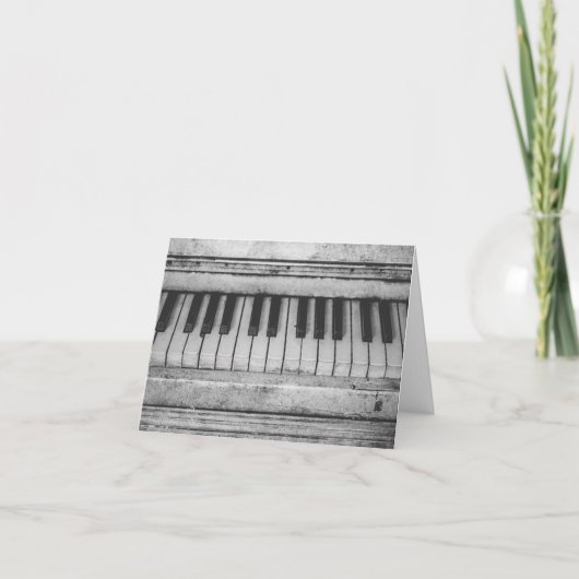 Carte Piano Note vintage (Devant)