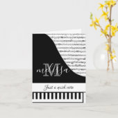 Carte Piano personnalisable (Fleur jaune)