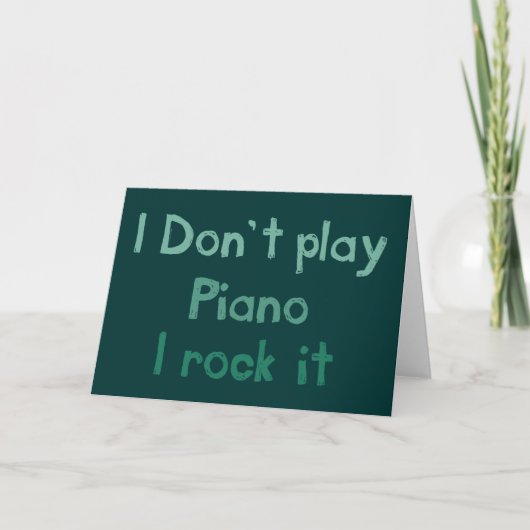 Carte Piano Rock It Grey Card (Devant)