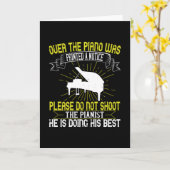 Carte Piano - S'Il Vous Plaît, Ne Tirez Pas Le Pianiste (Fleur jaune)