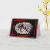 Carte Pic Downy mâle 8843- personnaliser (Fleur jaune)