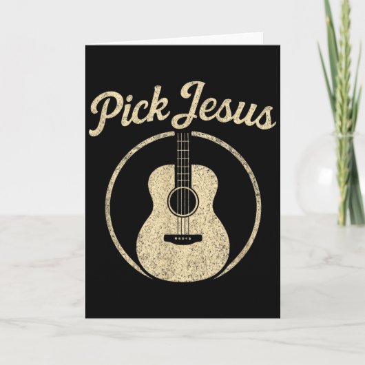 Carte Pick Jesus - Vintage Christian Guitar Worship  (Devant)