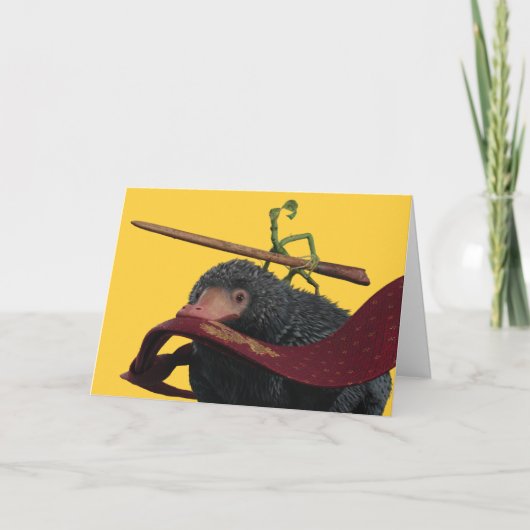 Carte Pickett & Teddy avec baguette et Cravate (Devant)