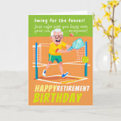 Carte Pickleball Anniversaire Bonne retraite Salutations (Fleur jaune)