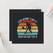 Carte Pickleball - Arrêtez de dire que je l'ai quand vou (Devant/Arrière en situation)