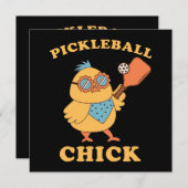 Carte Pickleball Chick - rétro (Devant / Derrière)