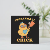 Carte Pickleball Chick - rétro (Debout devant)