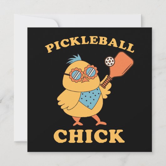 Carte Pickleball Chick - rétro (Devant)