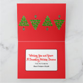 Carte Pickleball Christmas Tree Happy Holidays Photo (Intérieur)