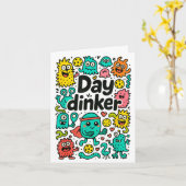 Carte Pickleball day dinker  (Fleur jaune)