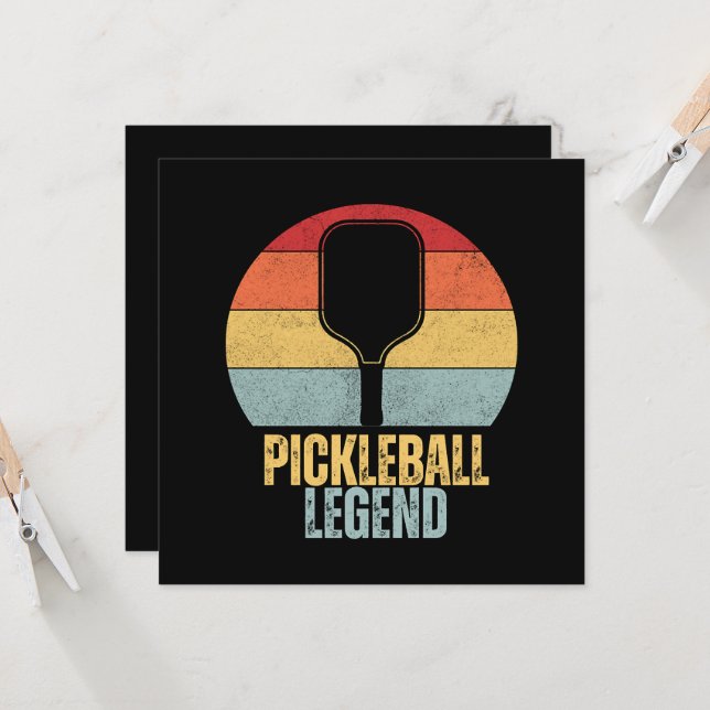 Carte Pickleball Drôle (Devant/Arrière en situation)