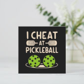 Carte Pickleball Drôle (Debout devant)