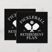 Carte pickleball est mon projet de retraite (Devant / Derrière)