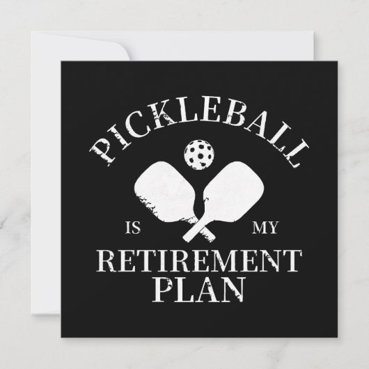 Carte pickleball est mon projet de retraite (Devant)