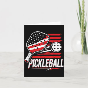 Carte Pickleball féminin 4 juillet Drapeau américain