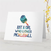 Carte Pickleball femmes arc-en-ciel (Fleur jaune)