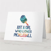 Carte Pickleball femmes arc-en-ciel (Dos)