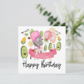 Carte Pickleball fête anniversaire (Debout devant)