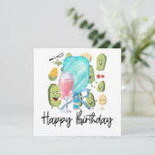 Carte Pickleball fête anniversaire (Debout devant)
