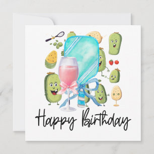 Carte Pickleball fête anniversaire