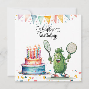 Carte Pickleball fête anniversaire