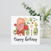 Carte Pickleball fête anniversaire (Debout devant)