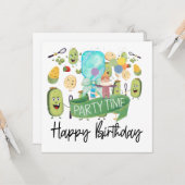 Carte Pickleball fête anniversaire (Devant/Arrière en situation)