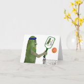 Carte Pickleball Friends Blank Inside Grey Card (Fleur jaune)