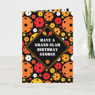 Carte Pickleball Grand Chelem Anniversaire personnalisab