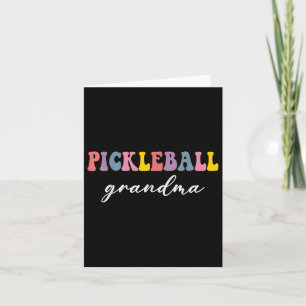 Carte Pickleball Grandma Pickleball Player Sport élégant