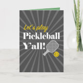 Carte Pickleball Greeting Cards Pickleball Party (Devant)
