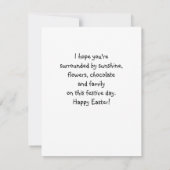 Carte 🐰 Pickleball Hoppy Pâques, vert mignon (Dos)