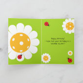 Carte Pickleball Joyeux Anniversaire Vert Personna (Intérieur)