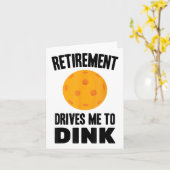 Carte Pickleball - La retraite me pousse à dinker - Badm (Fleur jaune)