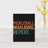 Carte Pickleball mahjong répéter drôle  (Fleur jaune)