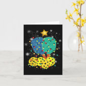 Carte Pickleball Noël Père Noël Pickleball X Mas Lumière (Fleur jaune)